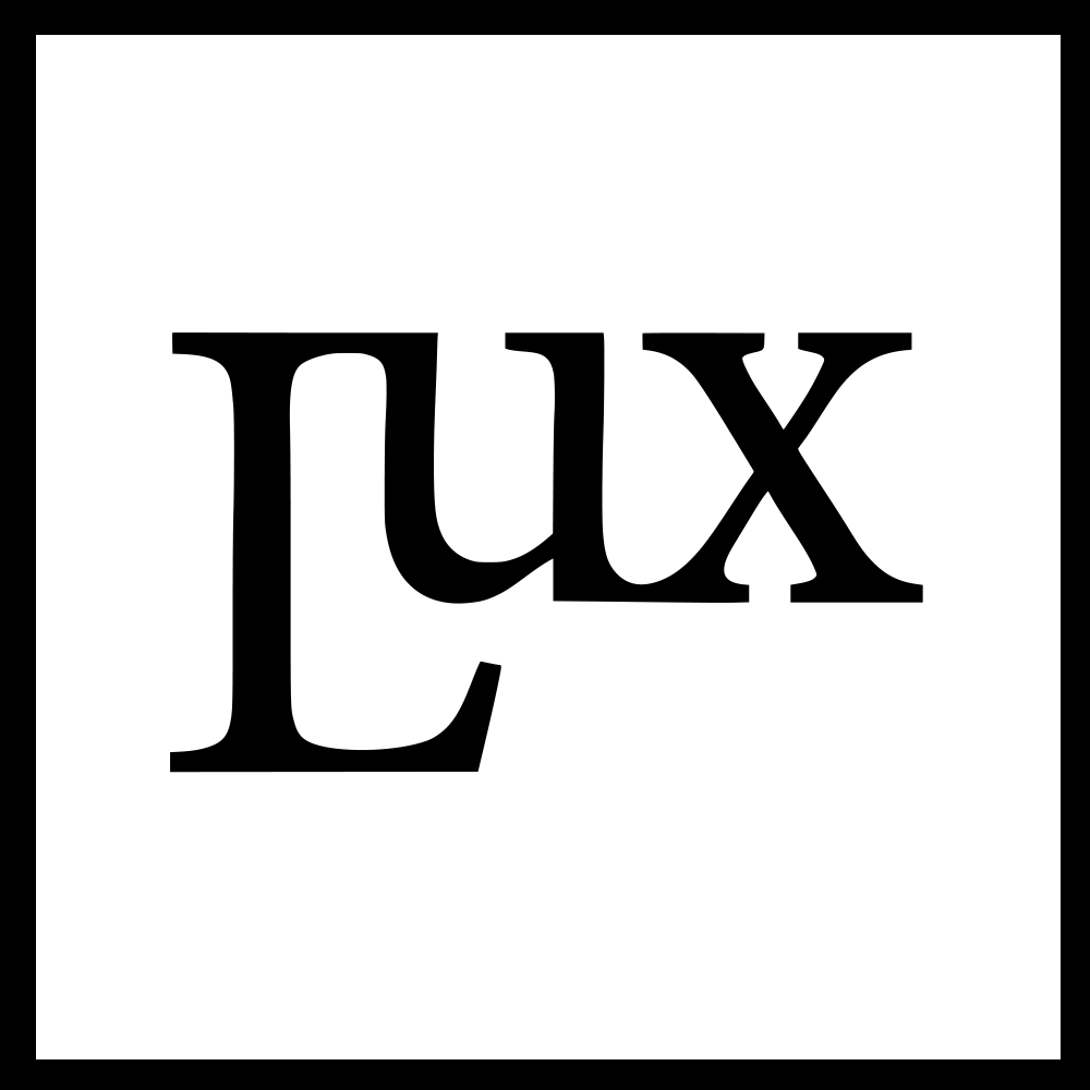 Lux Logo mit weissem Hintergrund